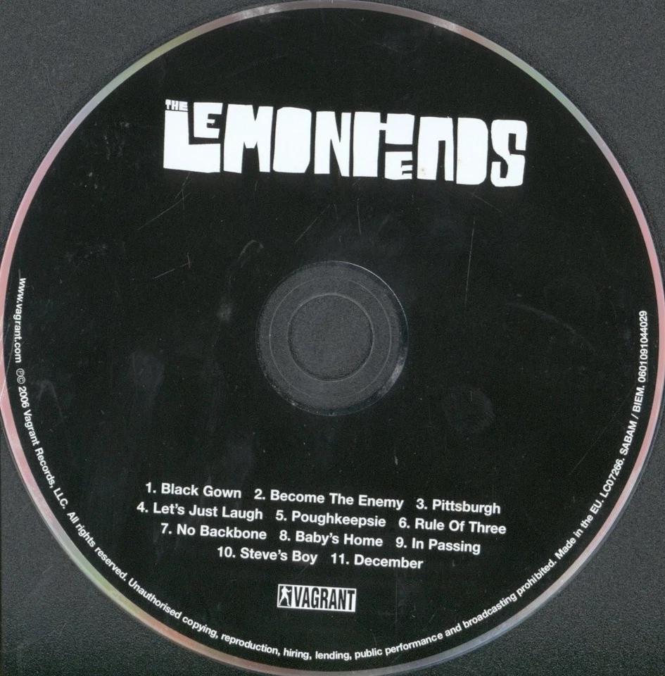 Lemonheads Self-Titled CD Europa Vagrant 2006 In Tri-Fold Digipak 0601091045422 - Bild 3 von 3