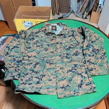Small Short SS USMC Woodland Marpat utilities used ShortBark cammie Blouse Shirt