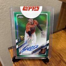 2021 Topps Chrome #RA-RM Ryan Mountcastle Green Rookie Auto 73 /99 Orioles