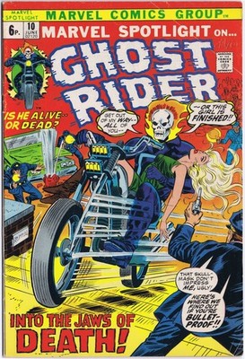 MARVEL SPOTLIGHT # 10 US Comic 1973 GHOST RIDER 1st WITCH-WOMAN - PENCE VARIANT