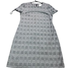 Calvin Klein Mens Black White Glen Plaid Sheath Dress CD9PG3V2 Size 8 New