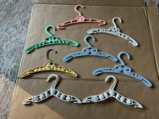 Lot Vintage Childrens Baby Plastic Clothing Hangers Bunny Duck Deer Clown