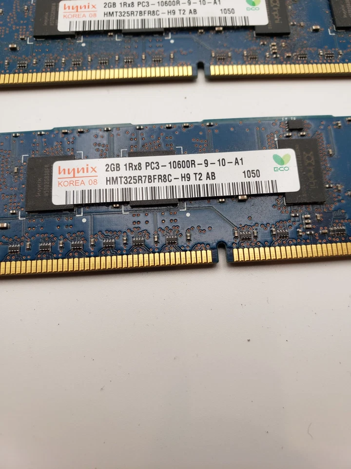 RAM Memory HMT325R7BFR8C-H9 6 GB PC3-10600 DDR3-1333MHz ECC CL9 240-Pin DIMM - Image 2 of 2