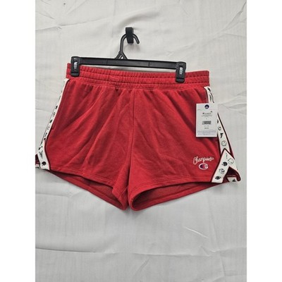 Champion Womens Elective Motif Taping Shorts Lava Falls Red CPW253SH04014 L