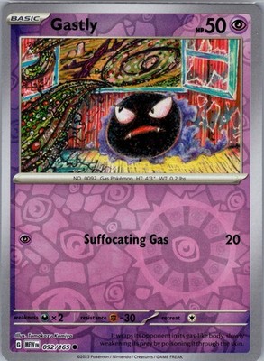 Gastly Common SV: Scarlet & Violet 151 092/165 Reverse Holo Light Played