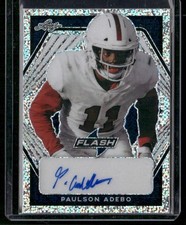 2021 Leaf Flash #PA-PA1 Paulson Adebo Portrait Autographs Navy Blue #/75