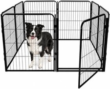 Outdoor Dog Playpen - 32 inch 8 Panels for Small and Medium Size Dogs - Heavy