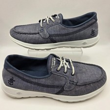 Women SIZE 8 Skechers On The Go Flex Ashore Boat Shoes Navy Slip On 15433