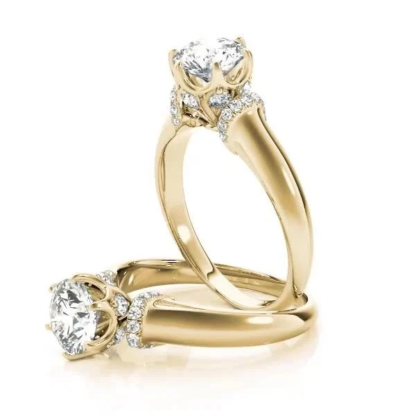 1.50 Ct Lab-Created Round Cut Diamond Prong Engagement Ring 14K Yellow Gold FN - Image 2 of 4