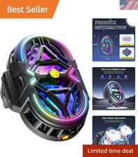 Dual Fan Cell Phone Cooler with LED - Quiet Cooling for Gaming  Video Recording