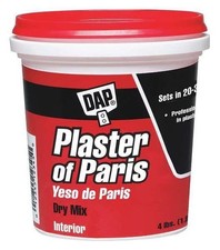 Dap Plaster of Paris, 4 lb, Tub, White,