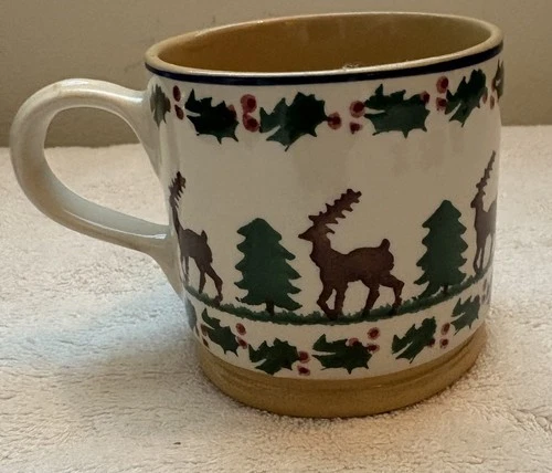 1 Nicholas Mosse Pottery Holiday Reindeer  Mug Ireland EUC