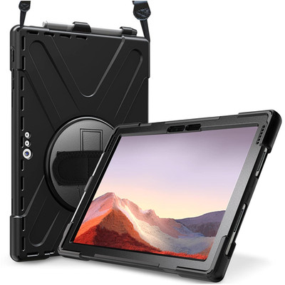 ProCase Stoßfest Hülle mit Ständer und Schultergurt für Surface Pro 7 Plus, Pro