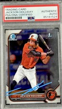 Jackson Holliday 2022 1st Bowman Draft Chrome BDC168 PSA DNA Auto Orioles