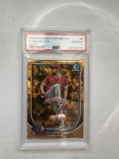 2025 Bowman Chrome Sapphire Yusei Kikuchi Gold Refractor /50 Angels Pop 1 !!!
