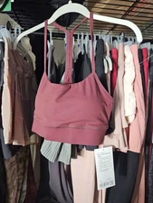 Lululemon Flow Y Nulu Longline Bra Maroon Size 10 