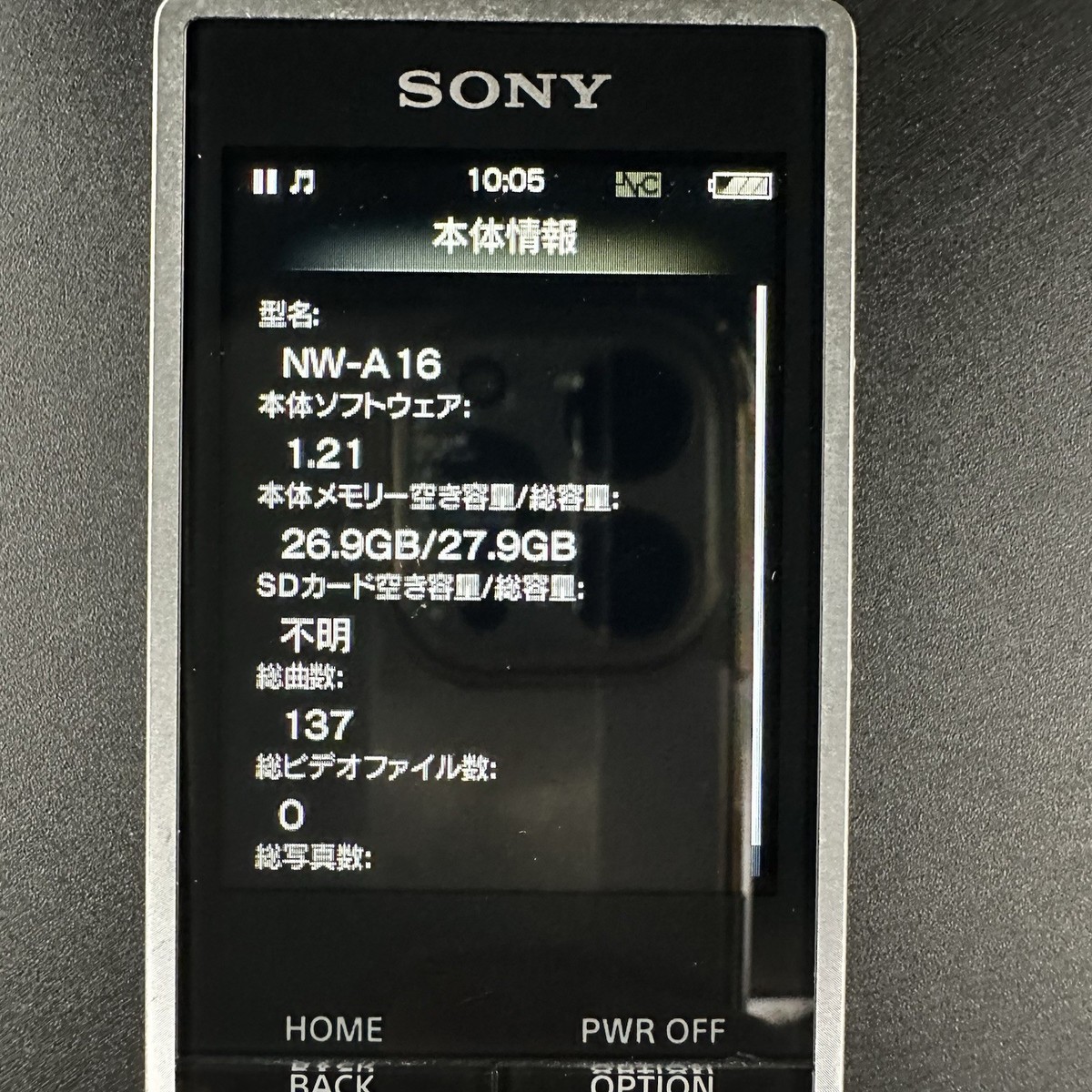 SONY NW-A16 WALKMAN DIGITAL MUSIC PLAYER Silver 32GB Hi-Res Tested