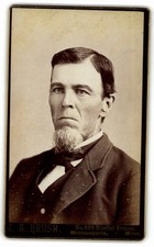 Antique CDV Circa 1880s J.A. Brush Bearded Man Minneapolis Minn