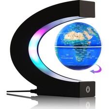 Magnetisch schwebender Globus mit 7-Farben LED Lichtern,360°rotierende schweb...