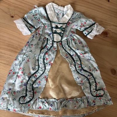 American Girl Elizabeth Holiday Gown Dress Green Floral Retired Read | eBay