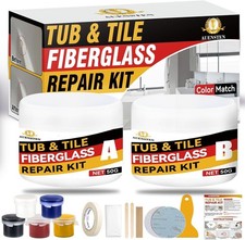 Bath Tub Repair Kit, Fiberglass Tile and Shower Repair Kit Porcelain Repair Kit,