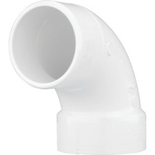 Charlotte Pipe 3 In. Schedule 30 90 Deg. DWV PVC Street Elbow 1/4 Bend