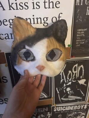 Fully Felted Calico Cat Mask, Felted Mask, Inside Lined Mask, Amazing Quality