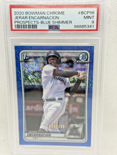 Jerar Encarnacion 2020 Bowman #BCP-96 Chrome Blue Shimmer Refractor /150 Marlins