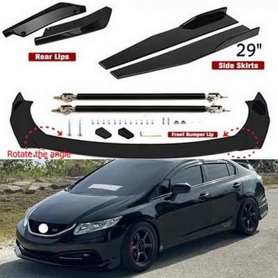 Front Bumper Spoiler Body Kit / Side Skirt/Strut Rods For Honda Civic SI/LX/EX