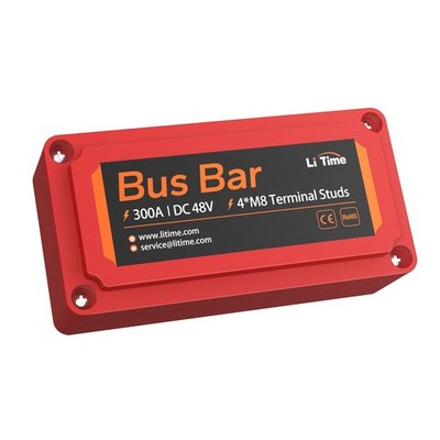 Litime 300A Bus Bar, Power Distribution Block with 4*M8 Terminal Posts, Max