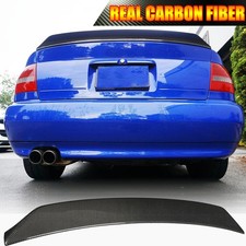 Fit For Audi A4 B5 1999-2001 Real Carbon Fiber Rear Trunk Spoiler Boot Wing Lip