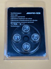 Mercedes-Benz Genuine AFFALTERBACH AMG Tire Valve Stem Cap Set SILVER OE NEW