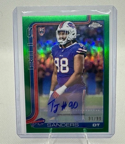 2025 Topps Chrome T.J. Sanders Green Refractor (RAW)