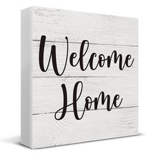 Welcome Home Sign - Housewarming Gifts for Women Men - Family Quote Welcome t...