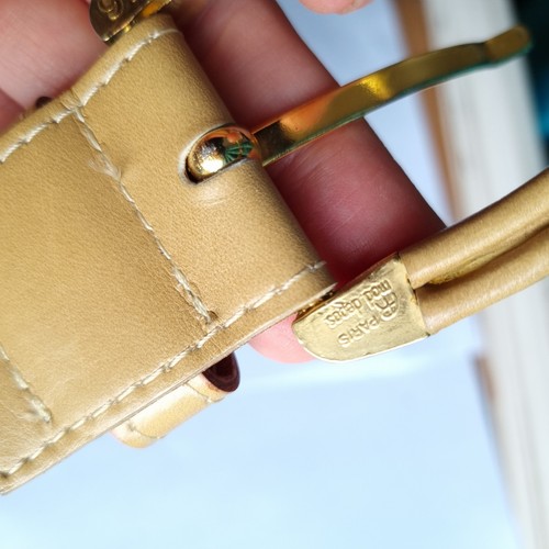 Vintage Belt AR Paris Mod Depos Leopard Buckle Made France CM Creations Jaguar - Picture 8 of 11