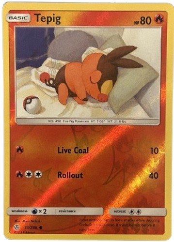 Pokemon Card - S&M: Cosmic Eclipse 31/236 - TEPIG (reverse holo) - NM/M