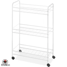 Durable Slim Rolling Household Cart - Lightweight & Stylish for Easy Transport