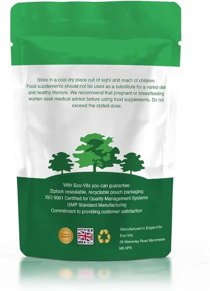 Uva Ursi 1000mg Capsules – Urinary Tract Health & Natural Detox Support ECO-VITS - Image 2 of 2