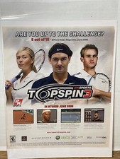Top Spin 3 2008 PS3 Xbox 360 Wii Print Ad Poster