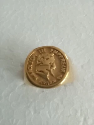 bague Napoléon doré taille 6 , 7 , 10 , 13 - Photo 1/4