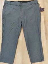 NWT/Ava  Viv/Womens/ Ankle Pants/Gray/Mid Rise/Stretch/Comfort Waist/Plus 24W/R