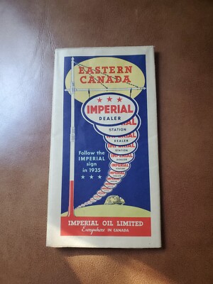 1935 Eastern Canada Road Map