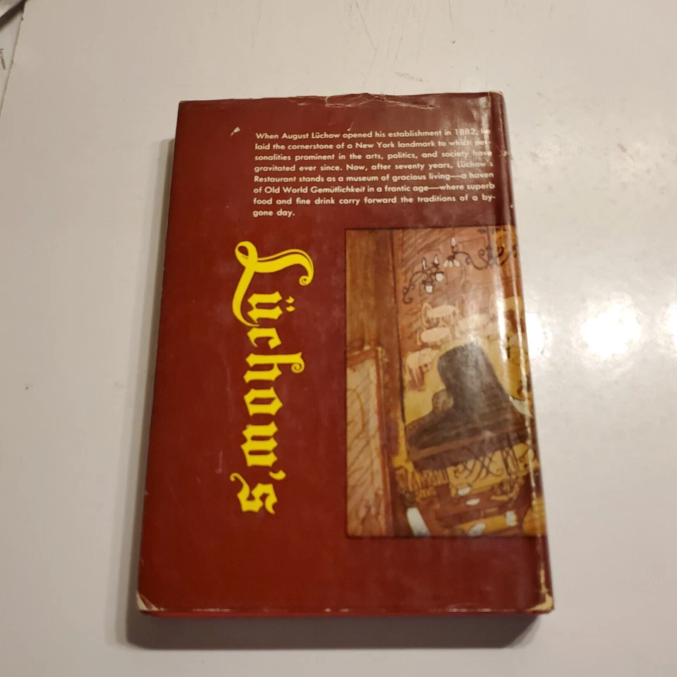 *VINTAGE* LUCHOW'S GERMAN COOKBOOK: Leonard Jan Mitchell 1952 1st Edition B186 - Image 2 of 4