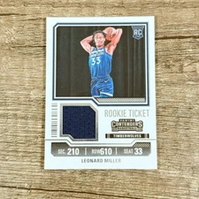 Leonard Miller #RTS-MLR Rookie Ticket Patch 2023-24 Panini Contenders Basketball