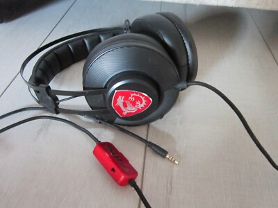 MSI H991 Gaming Headset With Built in Mic Black Volume Control | eBay