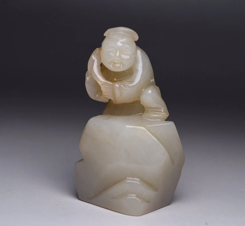 鸟白玉中国风雕像、雕像| eBay