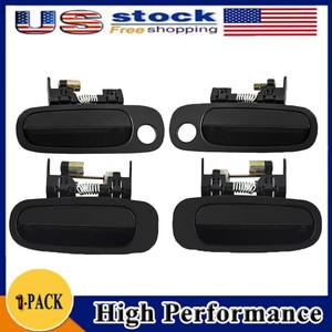 Black Exterior Door Handle For 1998 1999 2000 2001 2002 Toyota Corolla 4pcs Ebay