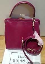 Lulu Guinness Small Transparent Lip Eva Patent Leather Bag