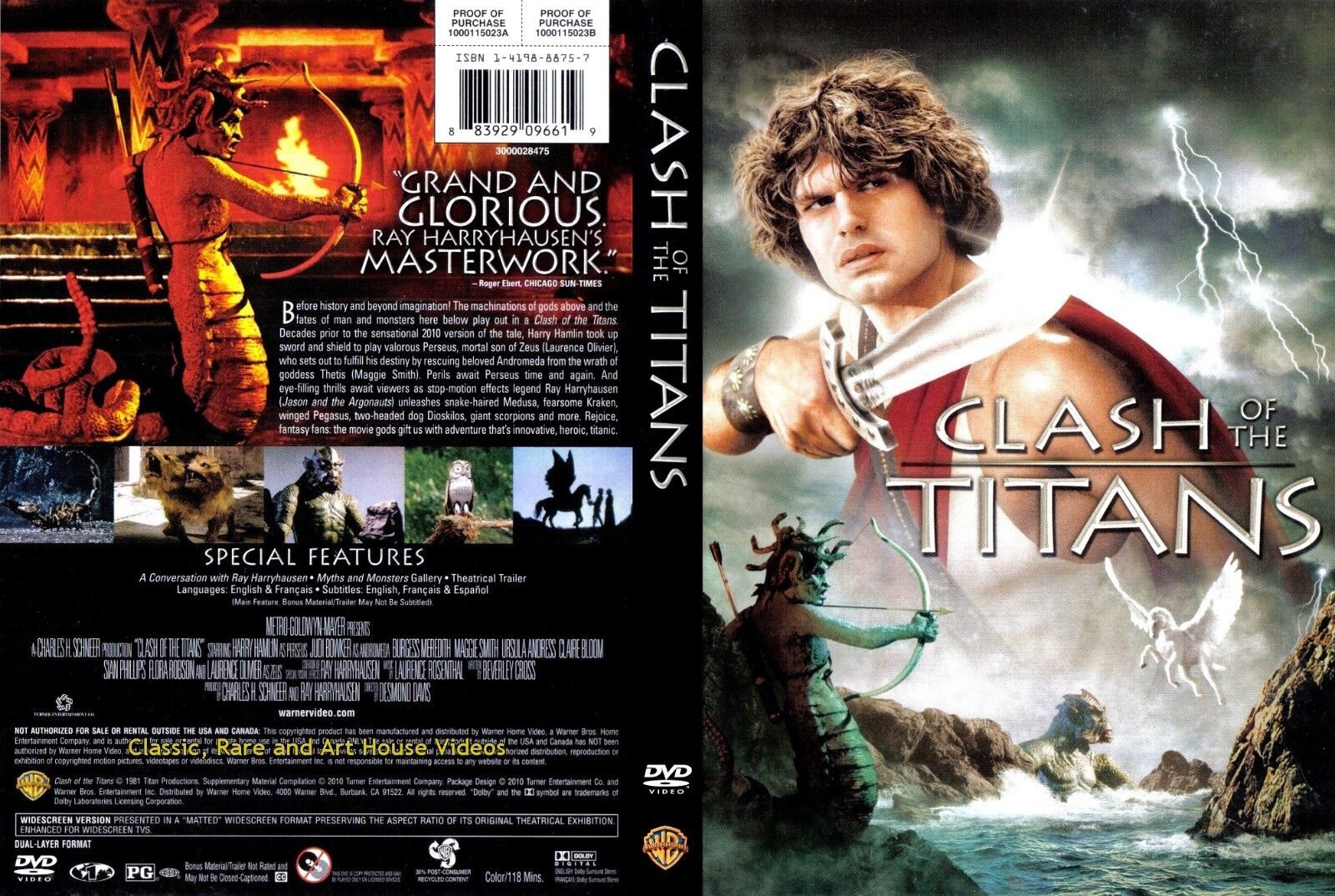 Clash of the Titans ~ DVD ~ Harry Hamlin (1981)