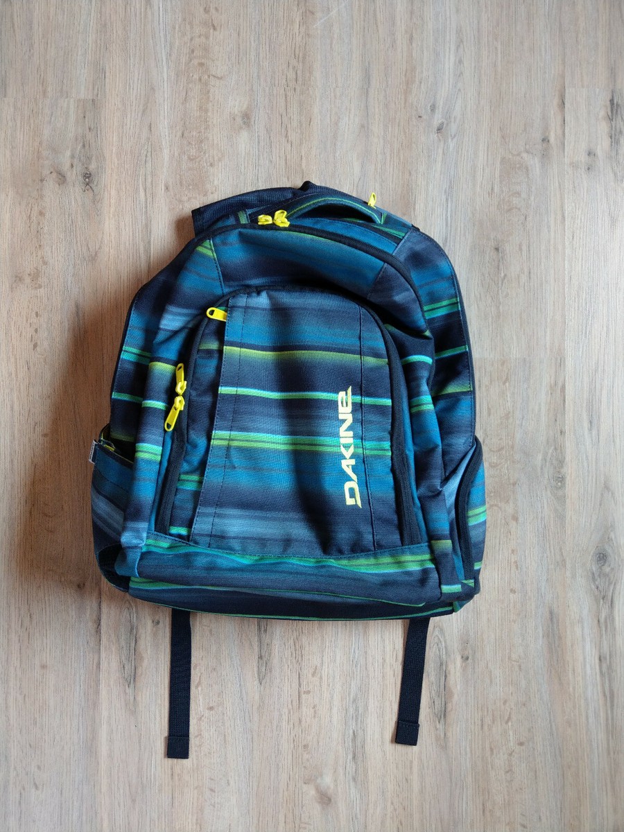Rucksack Tasche Dakine grün blau gestreift